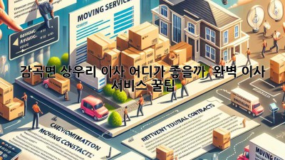 감곡면 상우리 이사, 어디가 좋을까? 🤔 완벽 이사 서비스 꿀팁!