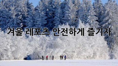 겨울 레포츠, 안전하게 즐기자!